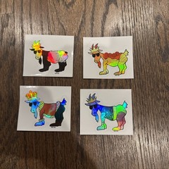 Goat USA Stickers EXTREMELY RARE All Holographic February 2023 Complete Set