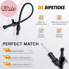 700R4 4L60E 4L80E Trans Flexable Stainless Braided Hose Dipstick Compatible with