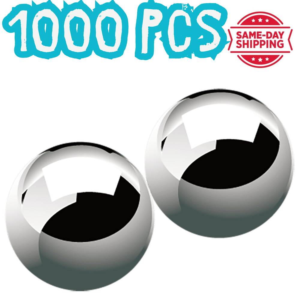 1000 Pcs 3/8» Slingshot Ammo Ball Precision Steel Bearing Balls 0.375″ Caliber