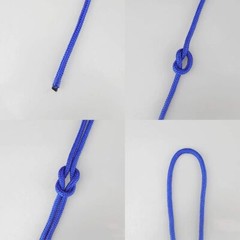 Nylon Rope, 100 Feet Blue Nylon Rope, 1/4 Inch Solid Braided Rope Thick Strong