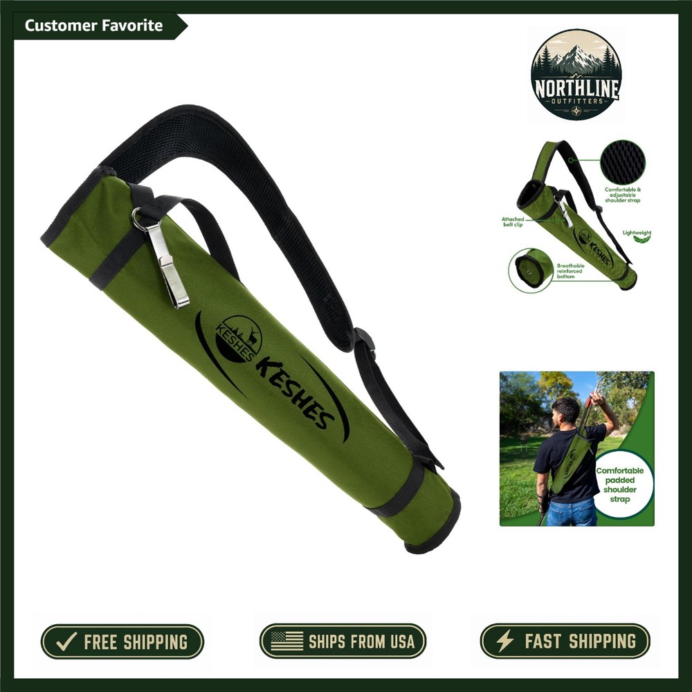 Ergonomic Archery Quiver with Adjustable Strap – Perfect for Hunting or Targets