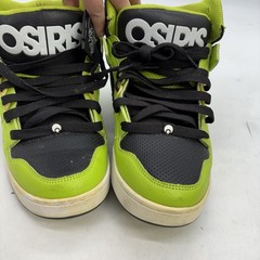 Osiris Skateboarding Shoes Mens 9.5 NYC83 CLK Black Lime Green High Top 2000s