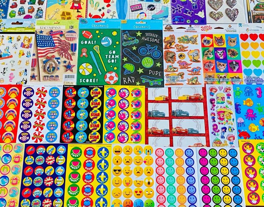 509 Stickers | LOT FOR ALL AGES | TONS OF FUN THEMES FOR ALL SEASONS HOLIDAYS