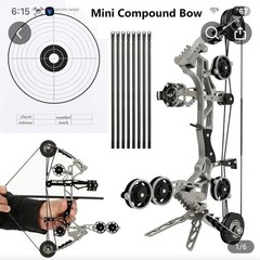 MINI COMPOUND BOW 10.9 INCHES SET-AAROWS INCLUDED BRAND NEW SUPER FUN!!