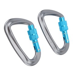 2PCS Compact Locking Carabiners For Outdoor Activities D Shape Popular