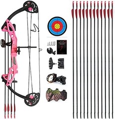 Compound Bow Archery for Youth and Beginner, Right Handed,19”-28” Draw Length…
