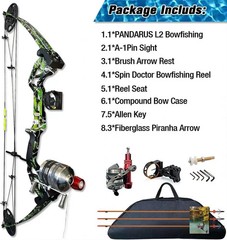 Bowfishing Bow Kit with Arrow Ready to Shoot Right Handed 15-45 LBS Draw Length