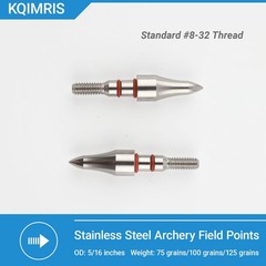 12pcs Archery Field Points 75/100/125 Grains Arrowheads Stainless Steel Field…