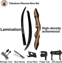 Deerseeker Archery 62 Recurve Bow Set 20-60 lbs RH LH