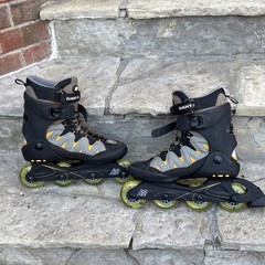 K2 Flight 76 Men’s US Size 9.5 Inline Skates Black Vintage Skate