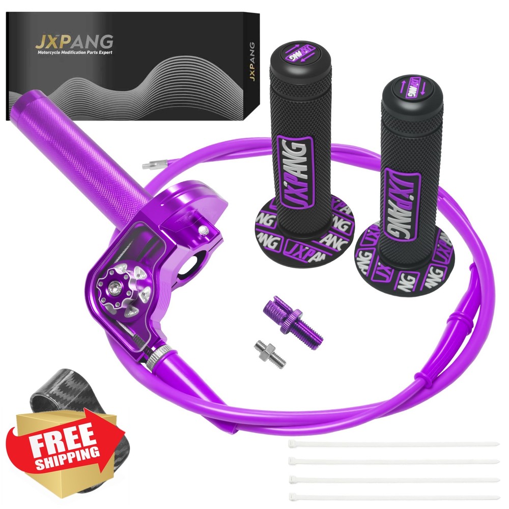 JXPANG Quick Twist Throttle Purple Type B Grips Cable