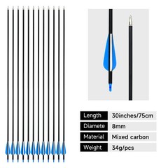 45/50lbs Direct Pull Bow Alloy Handle Mixed Carbon Arrow 5 Needle Aiming