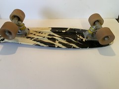 Vintage Skateboard Animiles Black White Animal Print Design