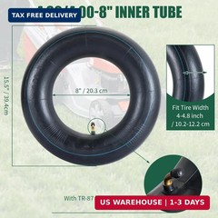2Pcs 4.80/4.00-8 Inner Tubes with TR-87 Valve Stem, Replacement Tire Tubes for L