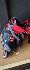 Rollerblade Microblade Kids Inline Skates Black Red Size 5-8 Adjustable Tested