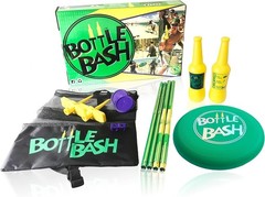 Bottle Bash Outdoor Flying Disc Game Set – Frisbee Toss Backyard and Beach Ga…