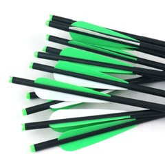 12Pcs 20″ Carbon Crossbow Bolts Arrows Archery Hunting with 4″ Vane Replaced Tip