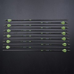 6X Archery Hunting Target Arrows 30″ PURE Carbon Arrows 0.003″ Spine 300/350/400