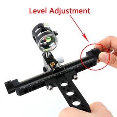 Compound Bow Sight Single Pin 0.059″ Fiber 4X Lens Long Pole Archery Hunt TP8510