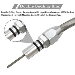 29.5 inch Silver Stainless Transmission Dipstick Tube Fit for GM 4L80E 700R4 4L6