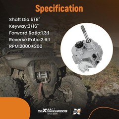 Lightweight Forward Reverse Gearbox Kit for 30 Series Go Karts, Easy to Install