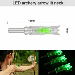 6/12pcs Lighted Nocks for Crossbow Bolts .300»/7.62mm Inside Diameter Half Moon