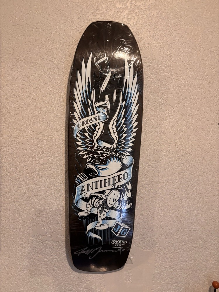 2011 Jeff Grosso Anti Hero Jokers Skateshop Limited Edition Signed