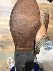 Old West LF1534 Brown Leather Western Equestrian Boots Size 7.5