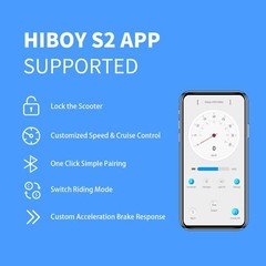 Hiboy S2 Pro Electric Scooter 25 Miles 19 MPH 10″ Solid Tire Folding Scooter APP