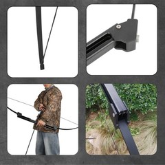 58″ Folding Bow Portable Recurve Bow 35lbs RH/LH Archery Hunting Outdoor Use