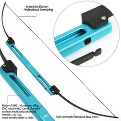 ZSHJGJR 58″ Folding Bow Tactical Survival Bow 35lbs with Aluminum Alloy Riser…