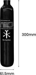 TUXING 4500Psi Pcp Air Tank 0.5L 31Cu in 500Cc Carbon Fiber HPA Tank,Gas Cylinde