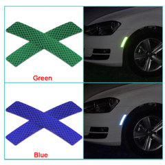 2x Reflective Car Bumper Wheel Eyebrow Fender Sticker Tape Safety Warning Decal