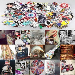 200 Pack Random Vinyl Skateboard Decals Graffiti Stickers Bomb Skate Laptop Lot