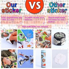Stickers Pack, 600 Pcs Cool Stickers for Adults, Vinyl Random Sticker for Waterb