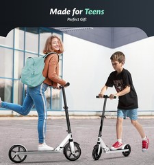 Adjustable Kick Scooter for Adults Teens Kid Foldable Scooter 7.9IN Big Wheels