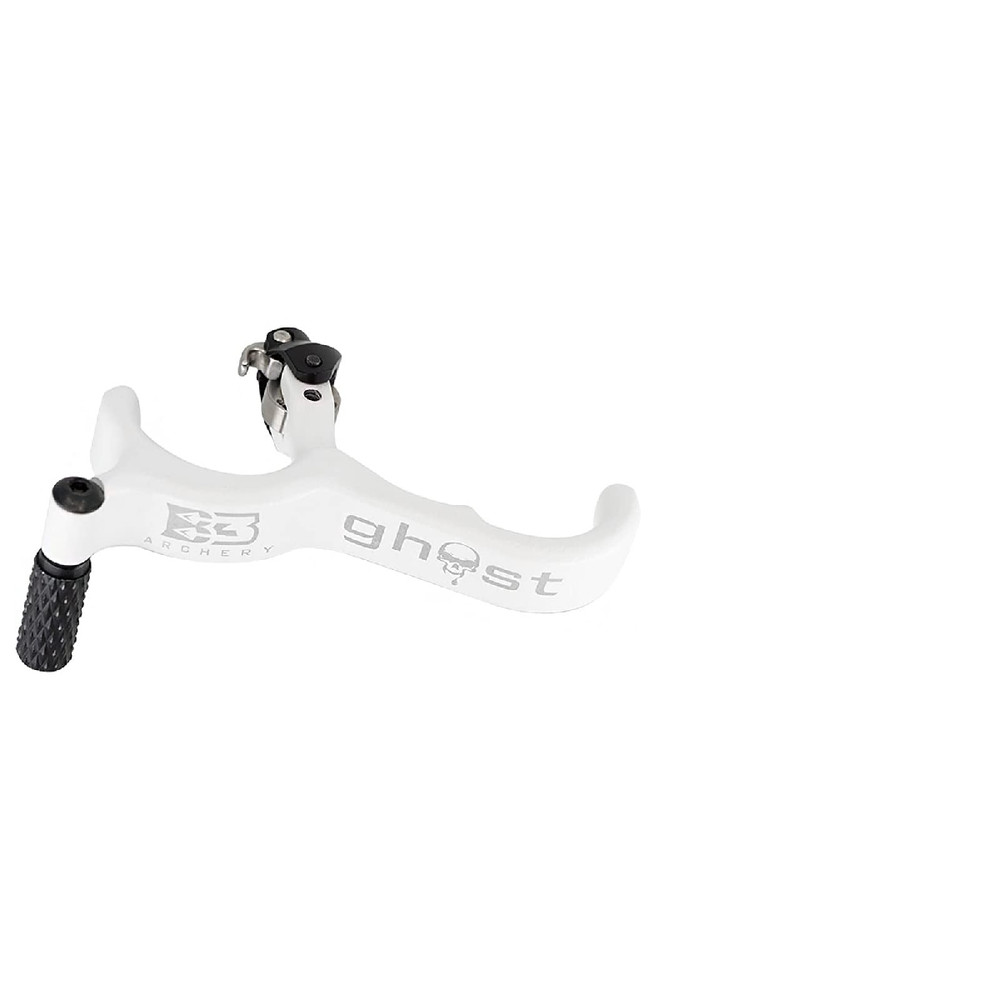 B3 Archery Ghost 3 Finger Handle Back-Tension Release Textured Coated White