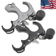 Adjustable Compound Bow Release Aids 3 Finger Archery Grip Thumb Trigger RH LH