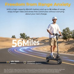 Ausom Gosoul 2 Pro Electric Scooter Dual Motor 48V 18Ah 1400W*2 E-Scooter&E-bike