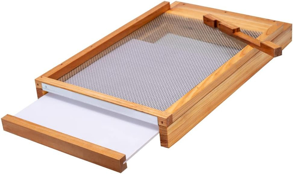 Beehive Screened Bottom Board Dipped in 100% Beeswax,Screened Bottom Board 10 Fr
