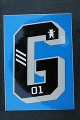 G Grizzly Skateboard Grip Tape Bear Girl OG Z34A Vintage Skateboarding STICKER