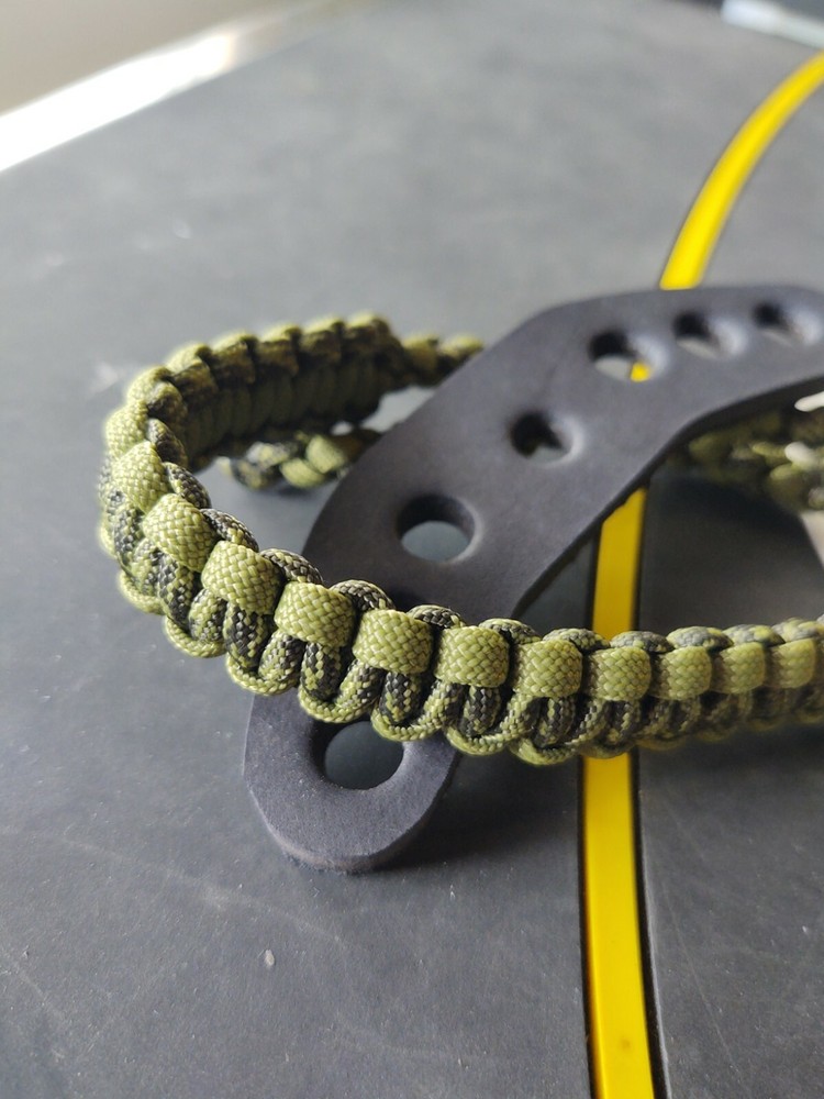Sage Moss Green and forest camo Paracord Bow wrist strap Bling Sling FREE SHIP