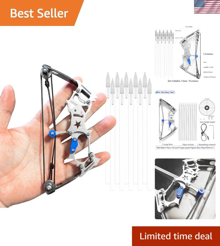 Durable Metal Compound Bow Set for Beginners – Ideal for Family Fun and Practice