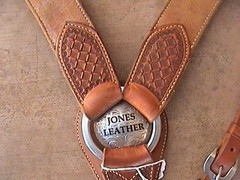 GORGEOUS JONES ROUGHOUT BREASTCOLLAR STRAP SILVER CADILLAC COWGIRL SADDLE