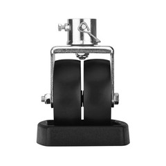 Rockane Dual 6» Trailer Jack Swivel 2000LBs with Chock, sliver and black