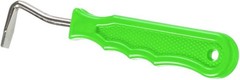 Neon Green Metal Hoof Pick with Polymer Handle for Equine Care