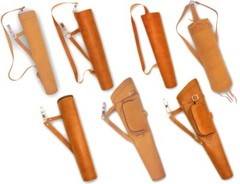 ARCHERY LEATHER&FAUX LEATHER RECURVE/LONGBOW SHOULDER BACK/SIDE ARROW QUIVER BAG