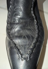 RARE Dan Post 11355 Black Leather Western Boots Mens 10 EW USA Made Cowboy