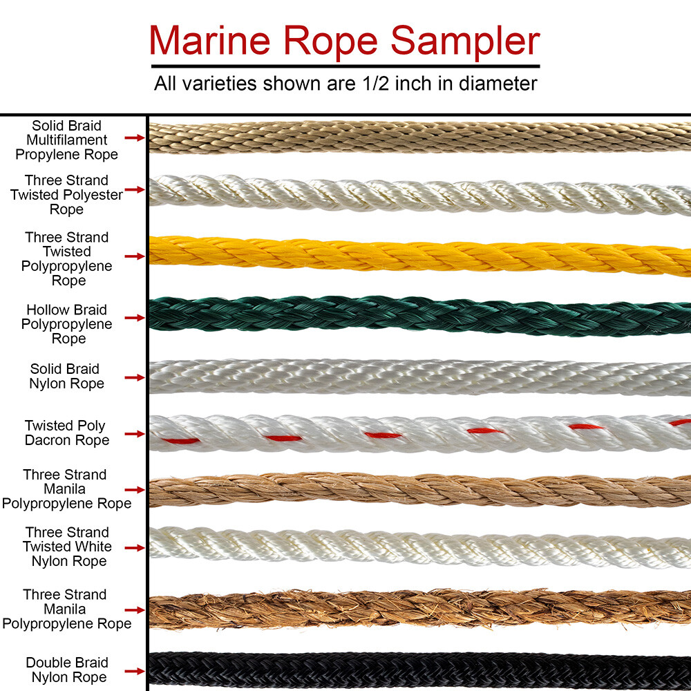 Golberg Variety of 9, 1 Foot Sample Rope Marine Utility Tent, Industrial, Cargo