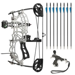 15-32lbs Mini Compound Bow Arrows Set 13″ Archery Bow Shooting Hunting RH LH